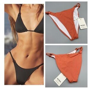 New! Free People x rhythm swim ring itsy bikini bottom dark orange 1919